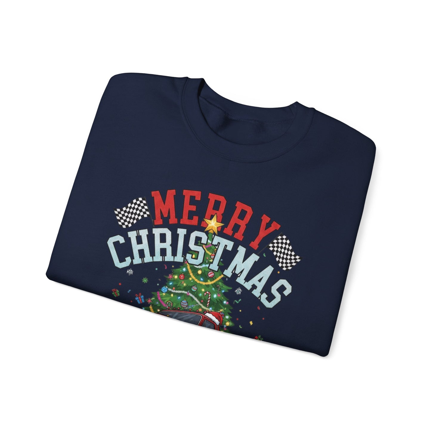 Merry Christmas Monster Truck Sweatshirt, Unisex Crewneck, Holiday Gift, Christmas Apparel, Festive Sweatshirt, Winter Fashion