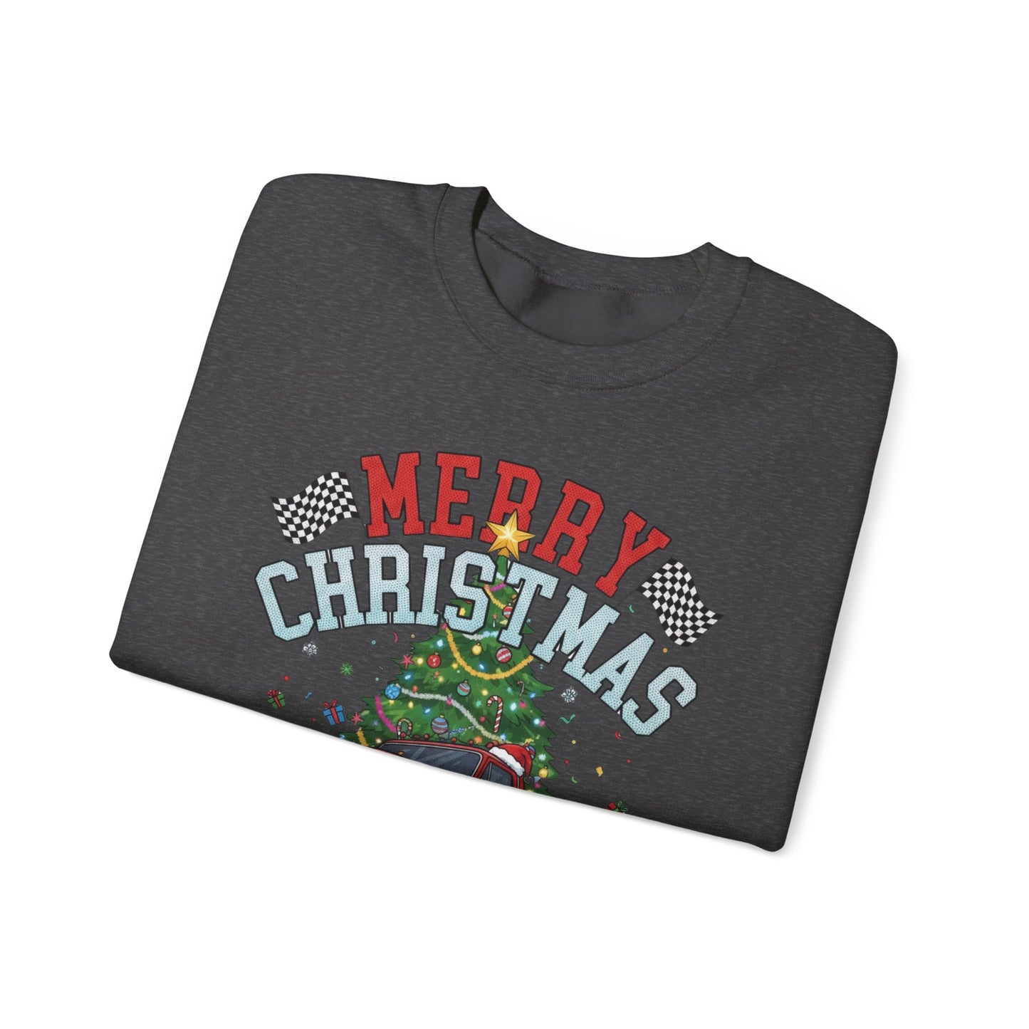 Merry Christmas Monster Truck Sweatshirt, Unisex Crewneck, Holiday Gift, Christmas Apparel, Festive Sweatshirt, Winter Fashion