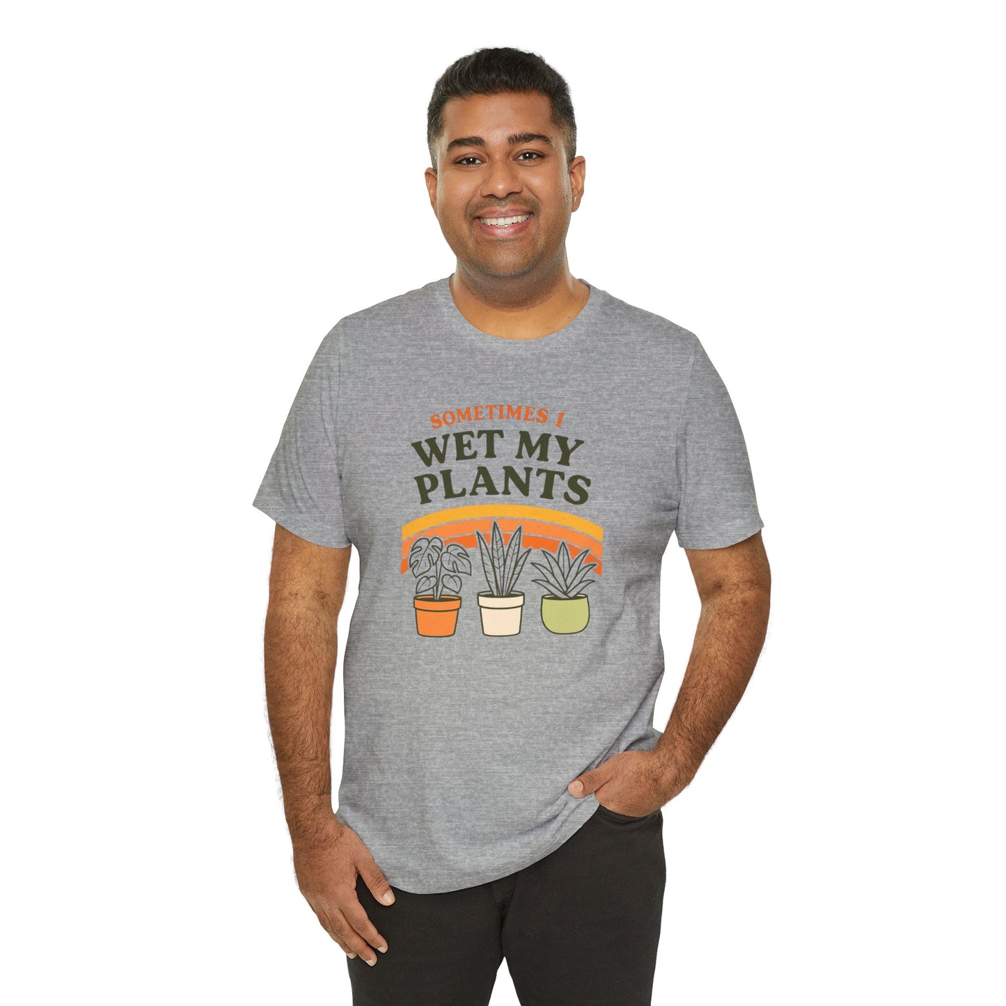 Sometimes I Wet My Plants Shirt - Funny Retro 70s Plant Lover Gift Tee
