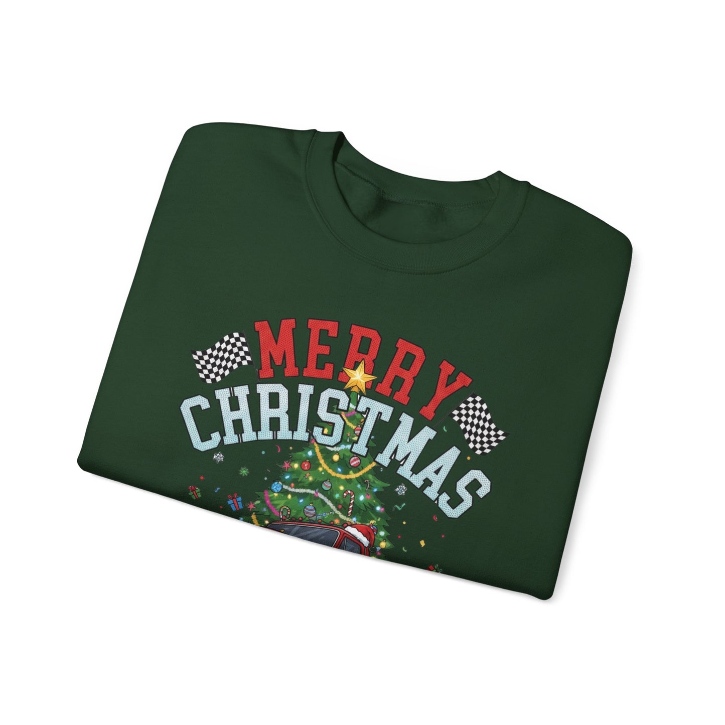 Merry Christmas Monster Truck Sweatshirt, Unisex Crewneck, Holiday Gift, Christmas Apparel, Festive Sweatshirt, Winter Fashion