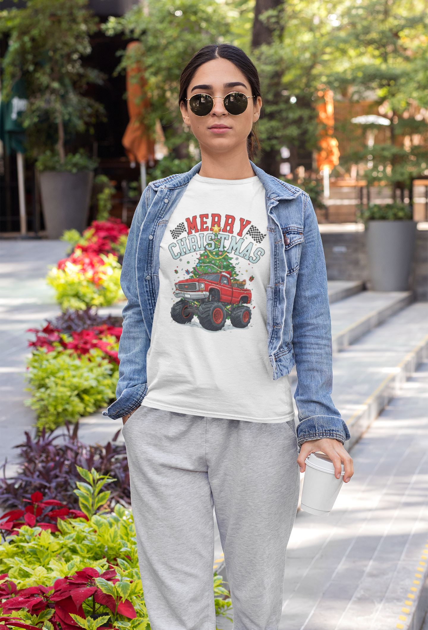 Merry Christmas Monster Truck Tee, Holiday T-Shirt, Christmas Gift, Unisex Shirt, Fun Family Apparel