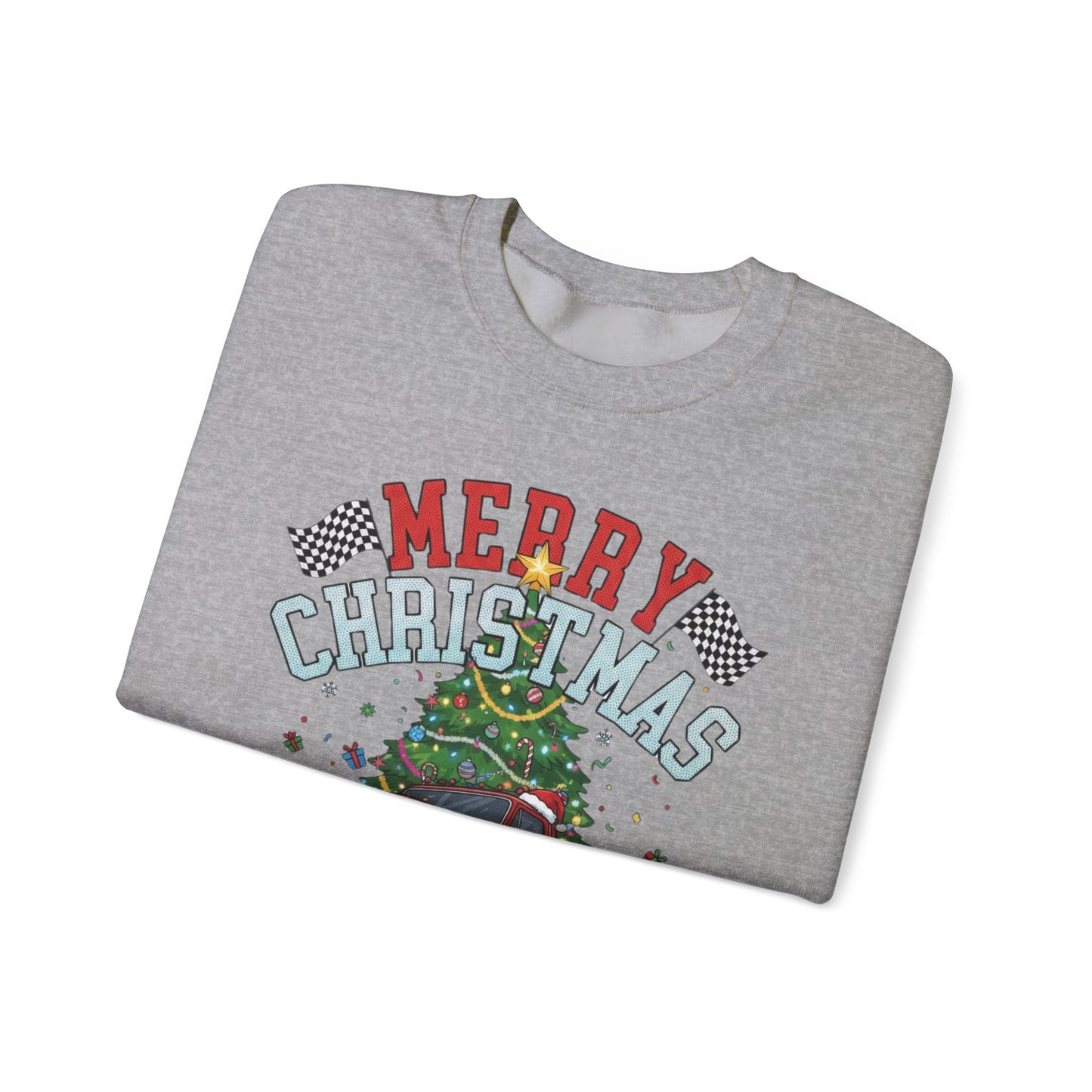 Merry Christmas Monster Truck Sweatshirt, Unisex Crewneck, Holiday Gift, Christmas Apparel, Festive Sweatshirt, Winter Fashion