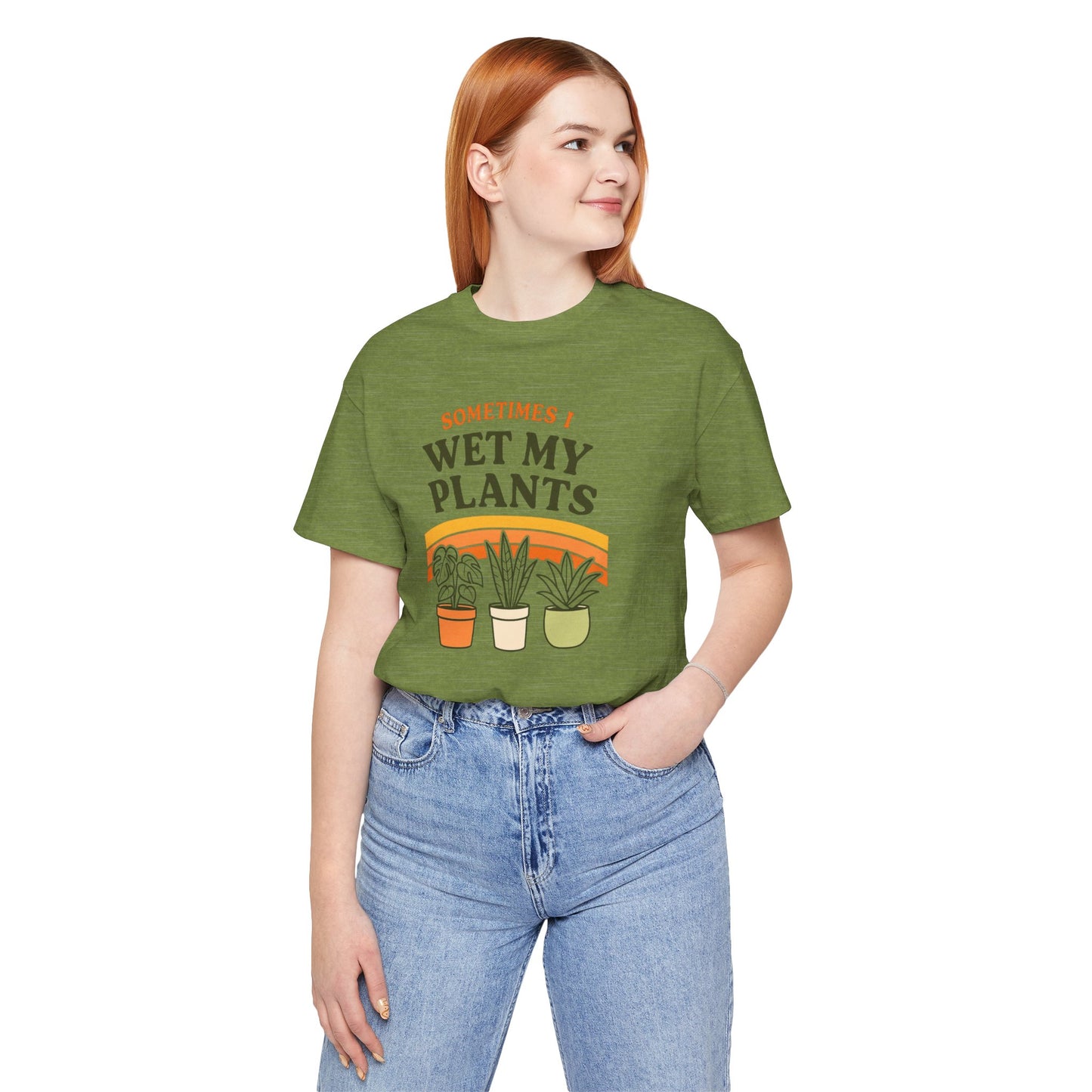 Sometimes I Wet My Plants Shirt - Funny Retro 70s Plant Lover Gift Tee