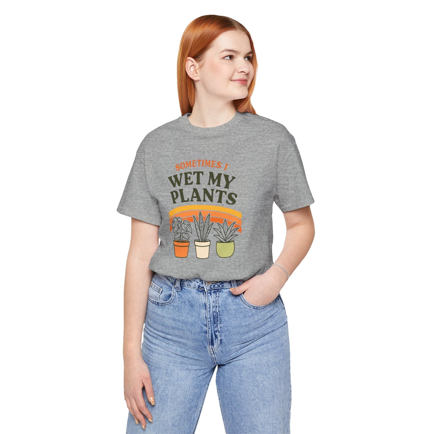 Sometimes I Wet My Plants Shirt - Funny Retro 70s Plant Lover Gift Tee