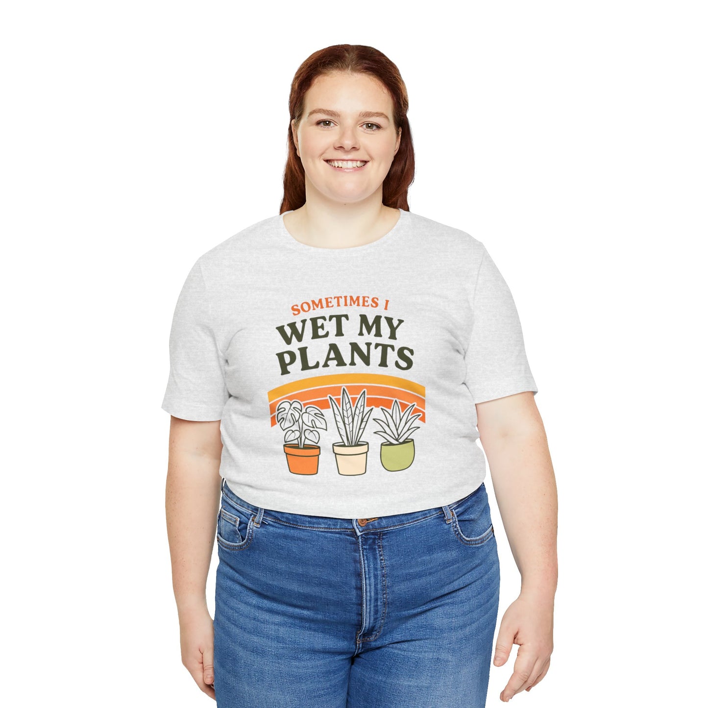 Sometimes I Wet My Plants Shirt - Funny Retro 70s Plant Lover Gift Tee