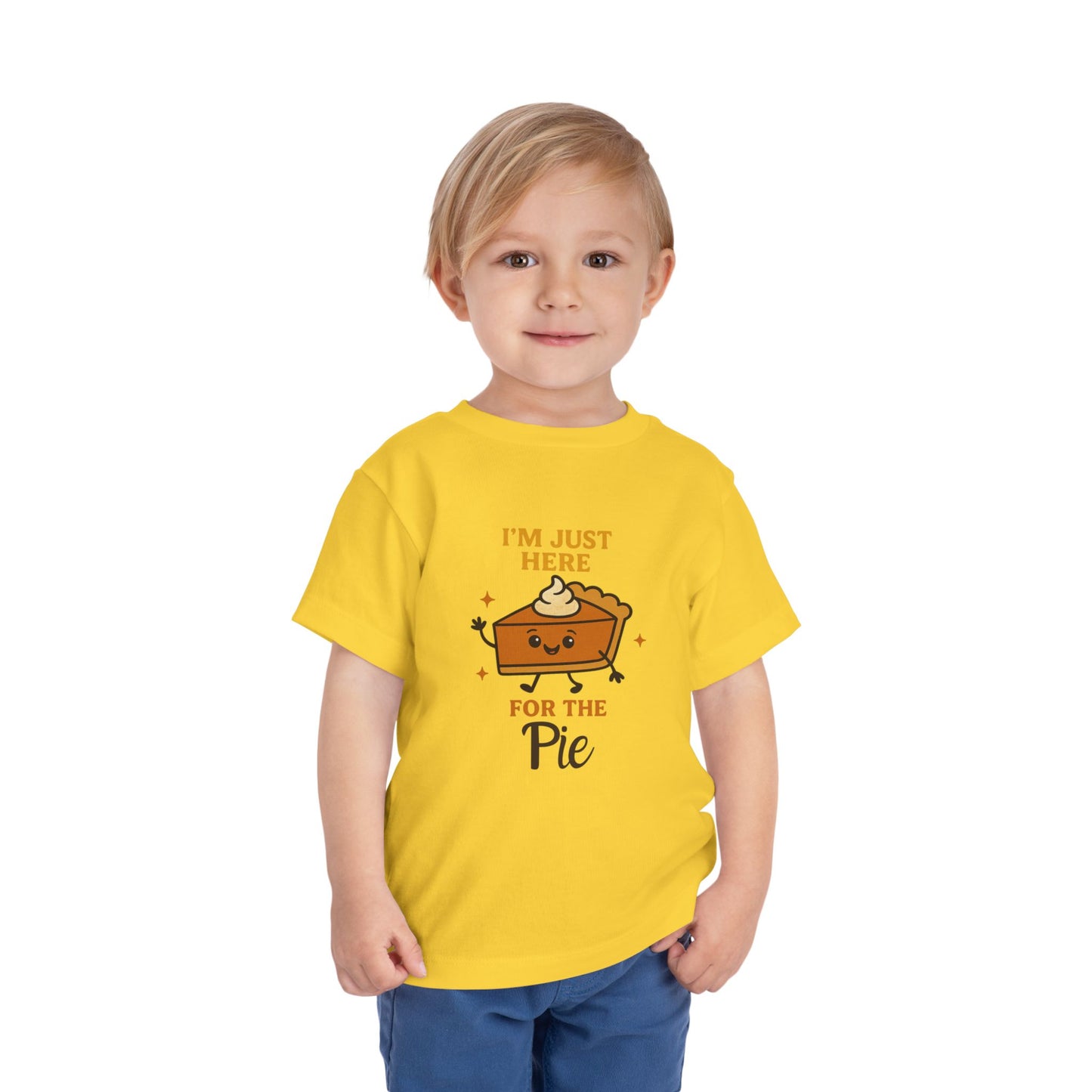 I'm Here for the Pie" Toddler Tee - Funny Thanksgiving Shirt