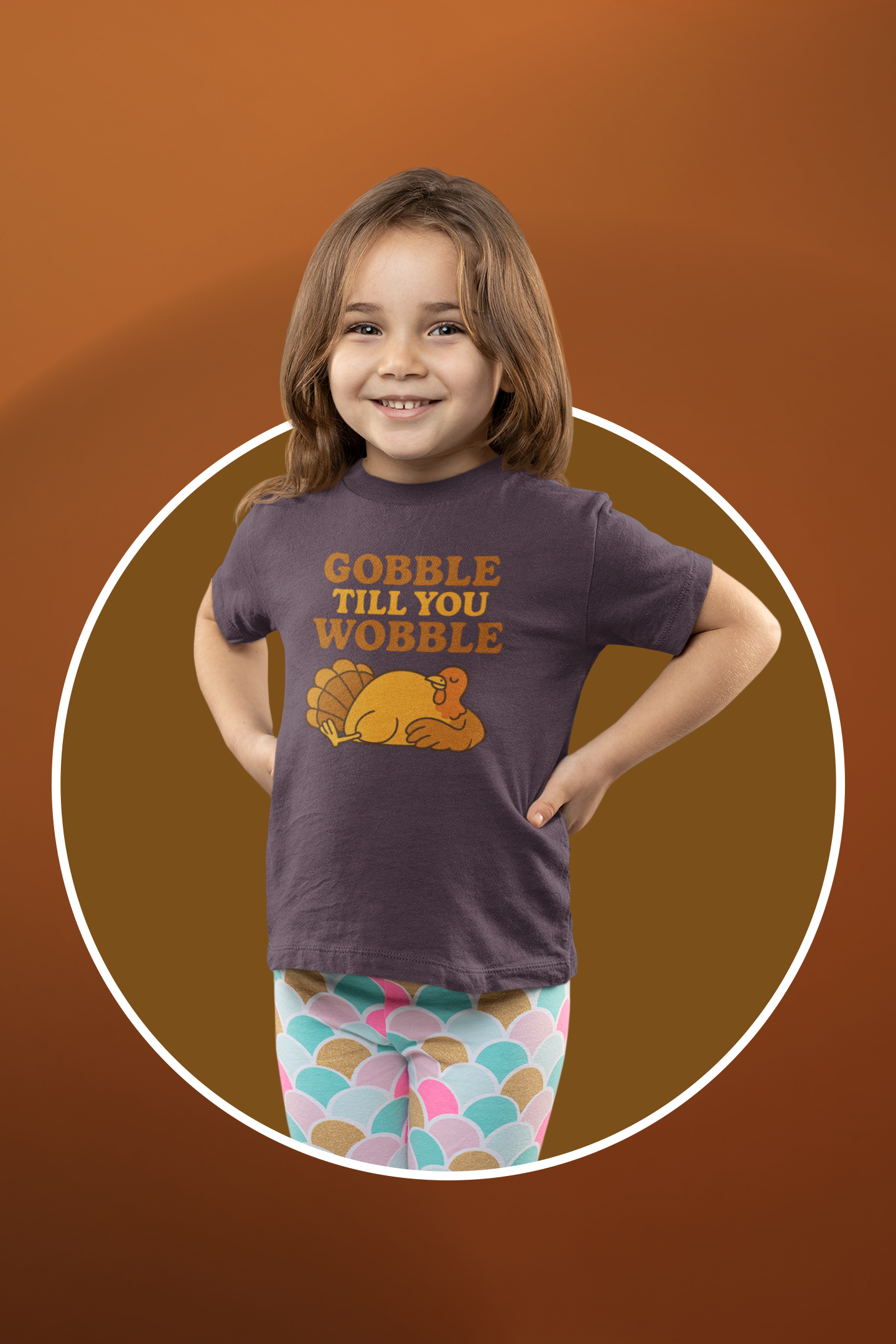 Gobble Till You Wobble Shirt Toddler - Funny Thanksgiving Turkey Tee Kids