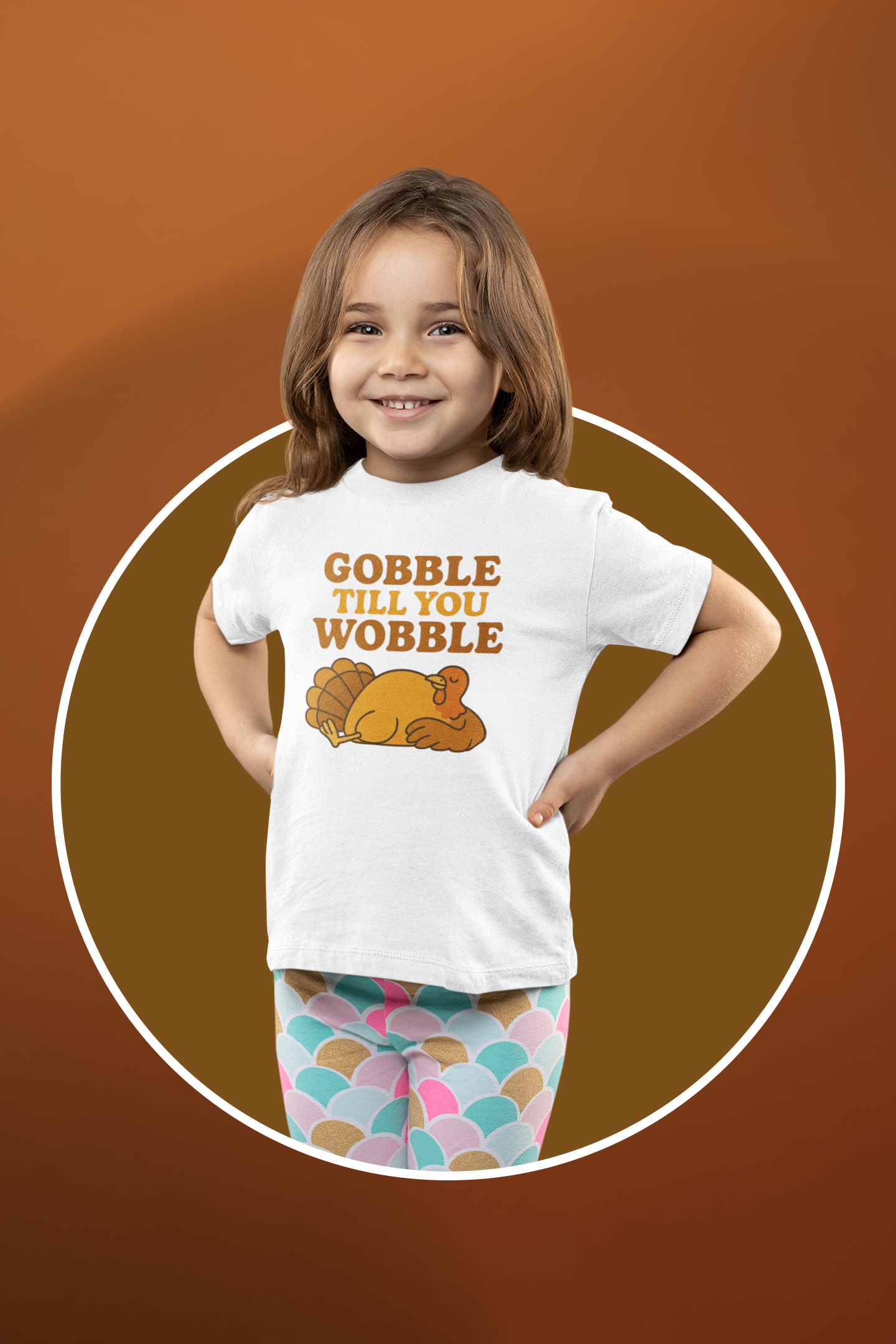Gobble Till You Wobble Shirt Toddler - Funny Thanksgiving Turkey Tee Kids