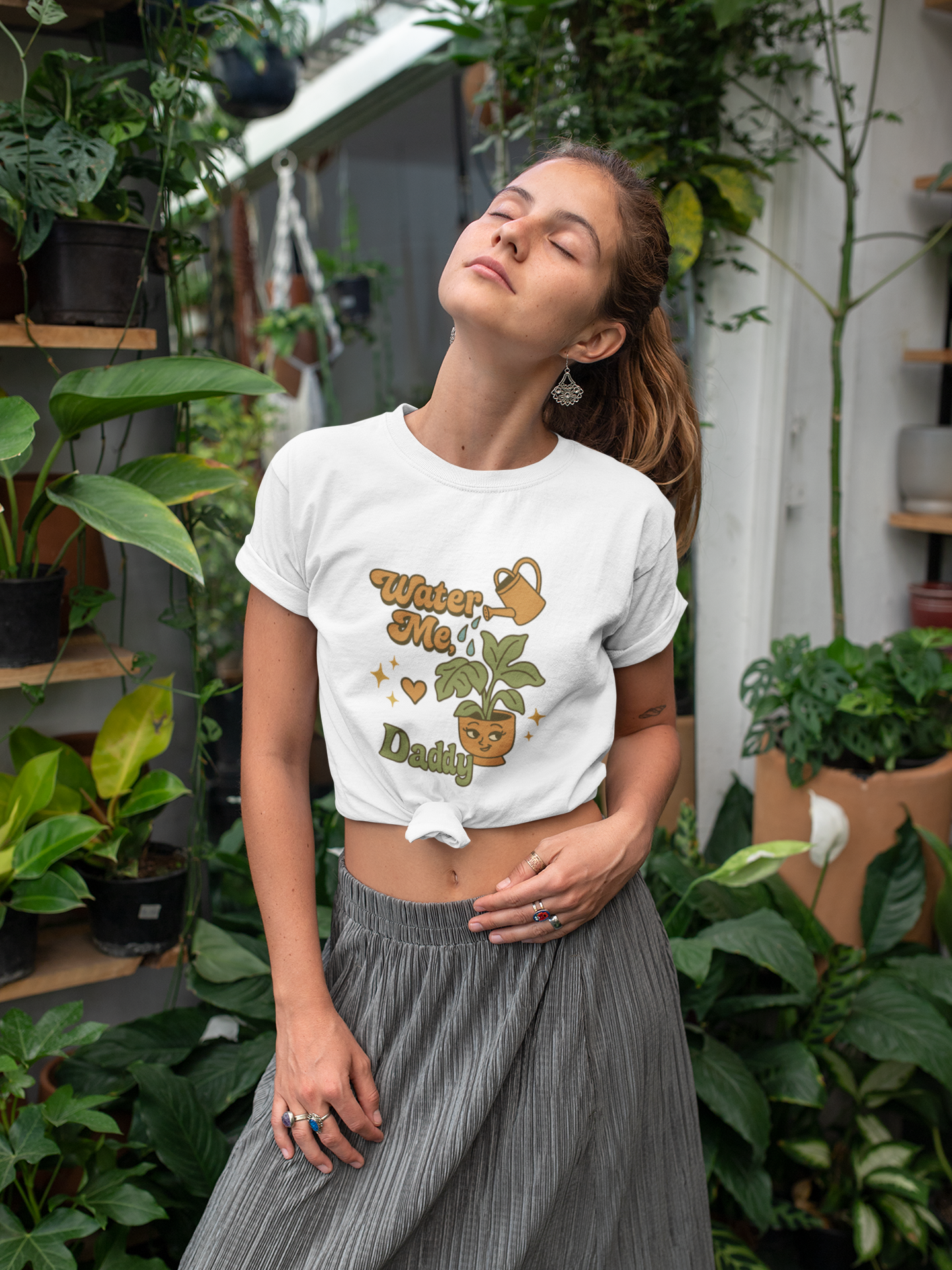 Water Me Daddy Shirt - Funny Unhinged Plant Humor Tee for Plant Parents Gift