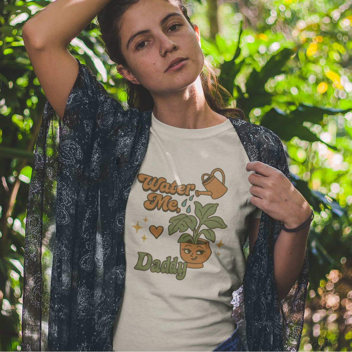 Water Me Daddy Shirt - Funny Unhinged Plant Humor Tee for Plant Parents Gift